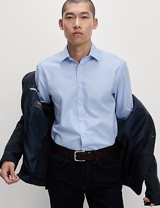 Βαμβακερό πουκάμισο Ultimate, non-iron, με κανονική εφαρμογή