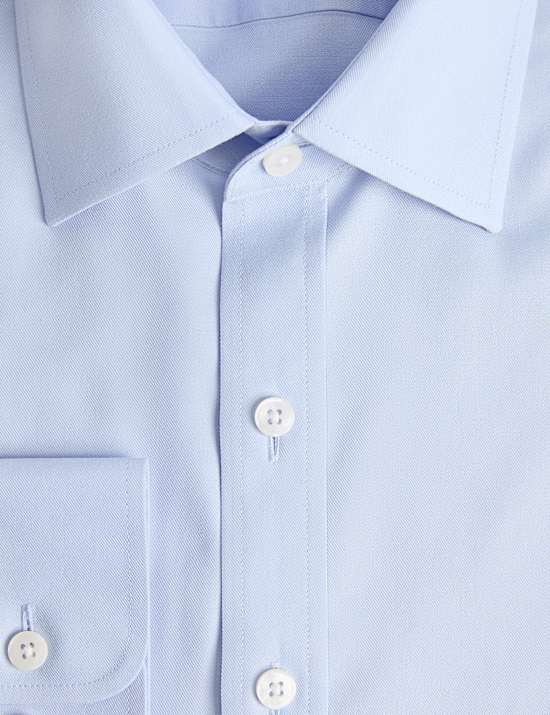 Slim-fit, kort, Ultimate, strijkvrij overhemd van katoen
