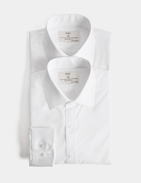 Ultimate 2 Pack Regular Fit Non Iron Shirts
