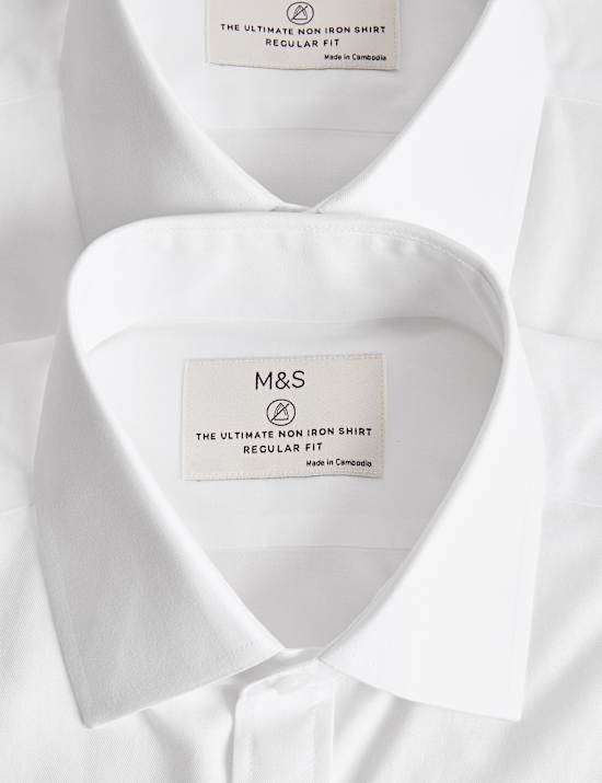 Ultimate 2 Pack Regular Fit Non Iron Shirts