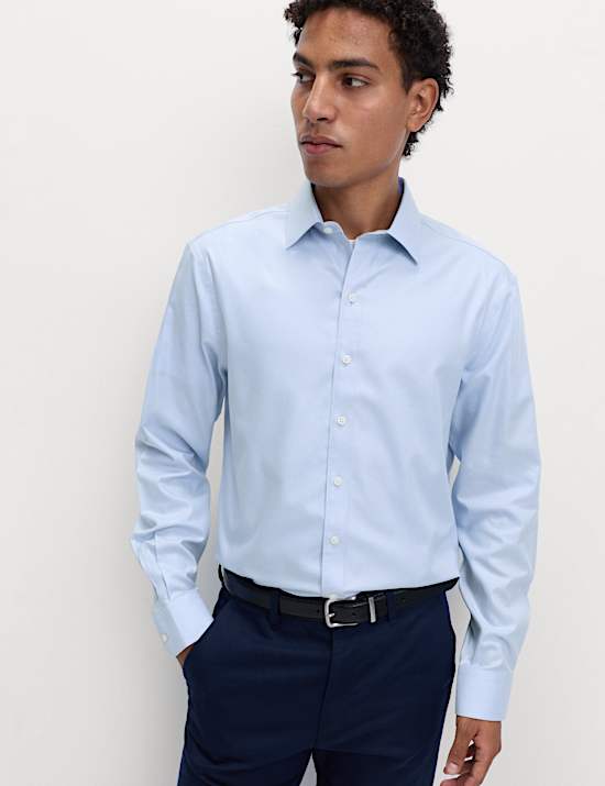 Het ultieme, strijkvrije regular-fit overhemd