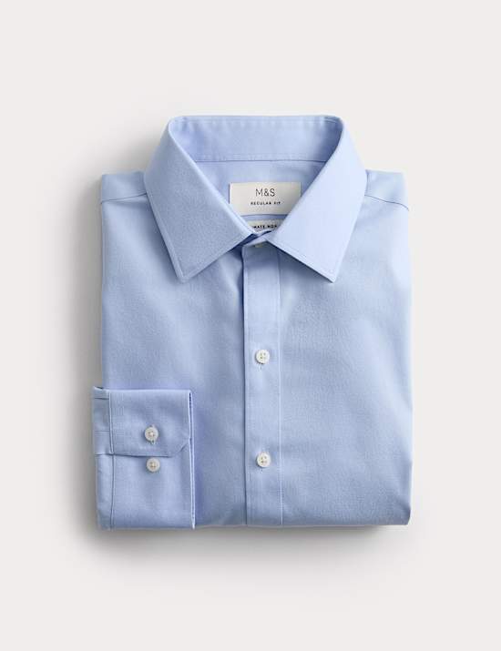 Het ultieme, strijkvrije regular-fit overhemd