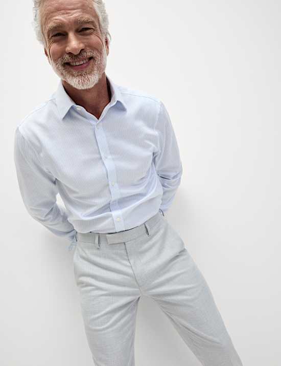 Regular Fit Ultimate Non Iron Cotton Striped Shirt