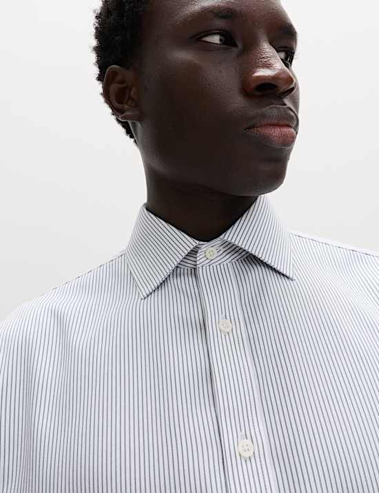 Regular Fit Ultimate Non Iron Cotton Striped Shirt