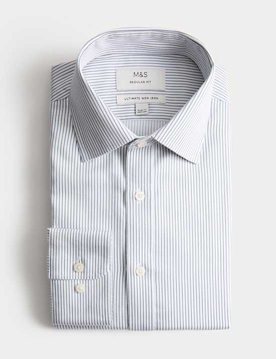 Regular Fit Ultimate Non Iron Cotton Striped Shirt