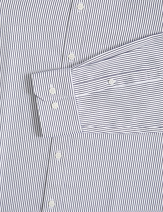 Chemise Ultimate coupe standard en coton à rayures, sans repassage