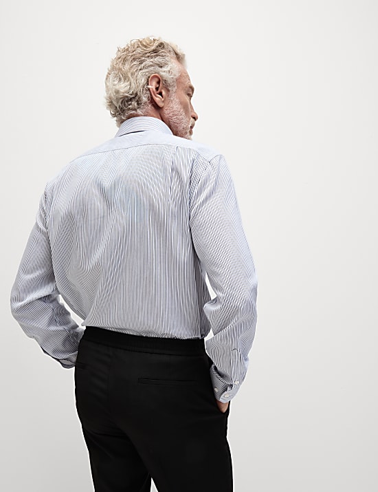 Chemise Ultimate coupe standard en coton à rayures, sans repassage