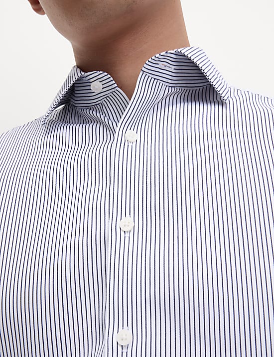 Slim Fit Ultimate Non Iron Cotton Striped Shirt