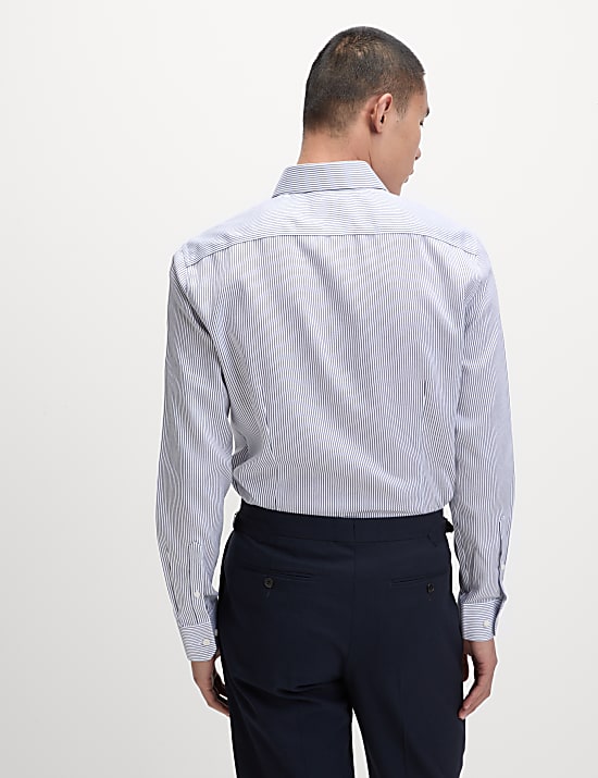 Slim Fit Ultimate Non Iron Cotton Striped Shirt