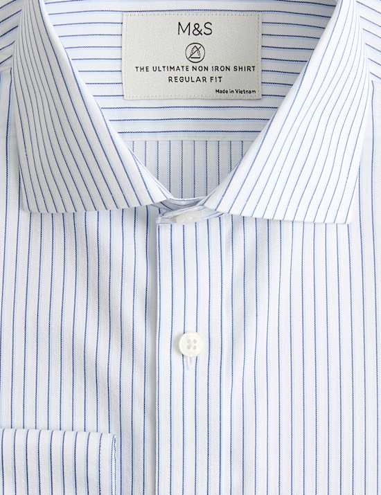 Regular Fit UItimate Non Iron Pure Cotton Striped Shirt