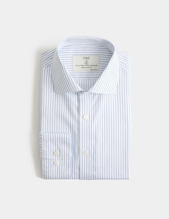 Regular Fit UItimate Non Iron Pure Cotton Striped Shirt