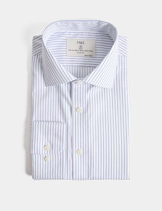 Ultimate Slim Fit Non Iron Striped Shirt