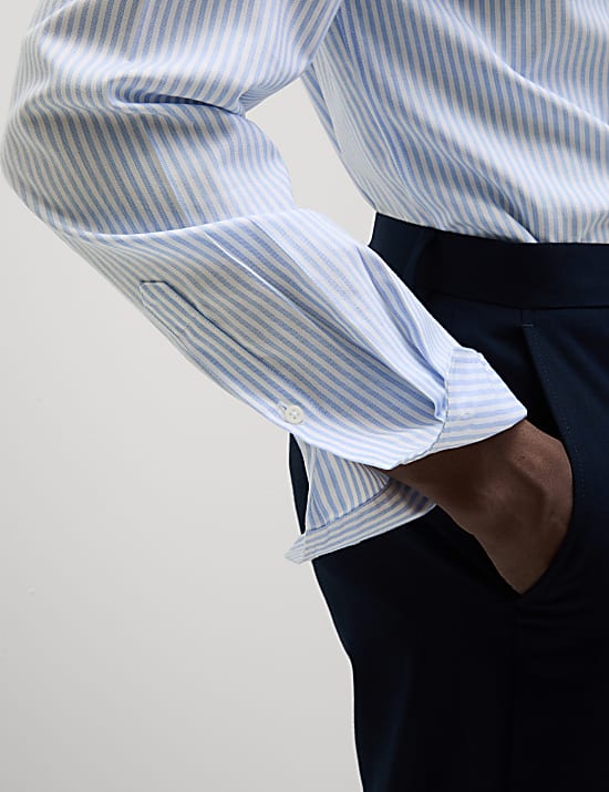 Ultimate Regular Fit bügelfreies Hemd aus Baumwolle mit Streifenmuster