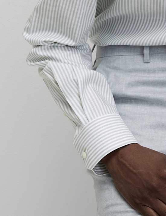 Regular Fit Ultimate Non Iron Cotton Striped Shirt