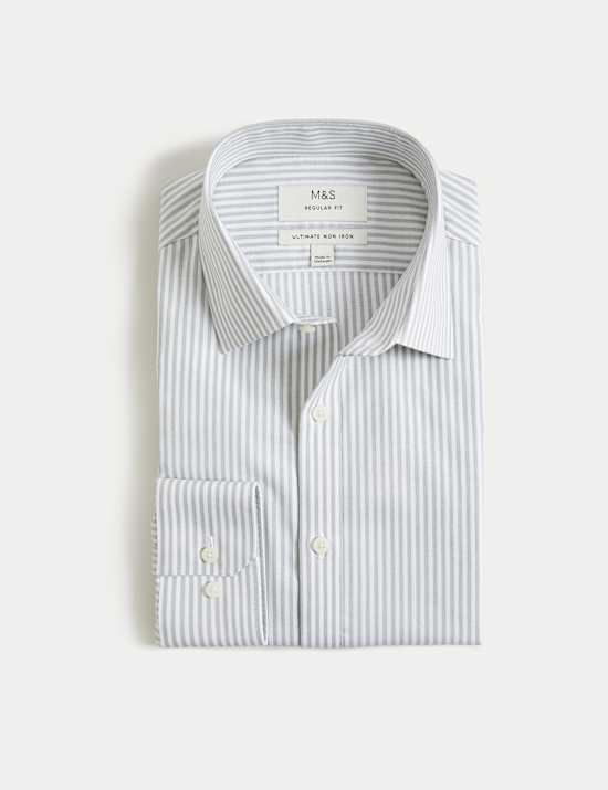 Regular Fit Ultimate Non Iron Cotton Striped Shirt