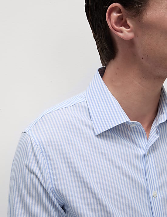 Slim Fit Ultimate Non Iron Cotton Striped Shirt