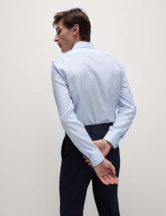 Slim Fit Ultimate Non Iron Cotton Striped Shirt