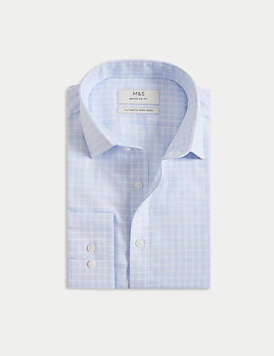 Regular Fit Ultimate Non Iron Cotton Check Shirt