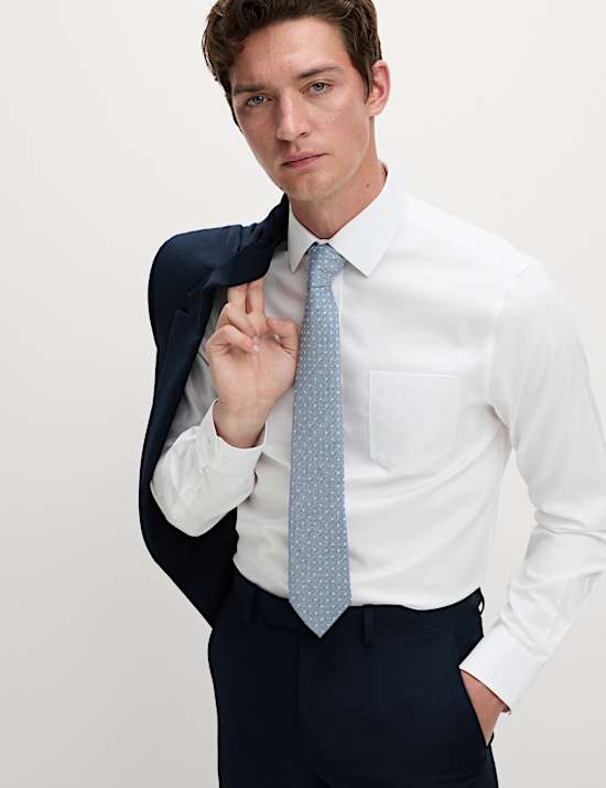 Het ultieme, strijkvrije overhemd van katoen met normale pasvorm