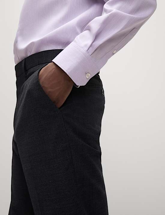 Πουκάμισο με ανάγλυφη υφή σε κανονική γραμμή για εύκολο σιδέρωμα από 100% βαμβάκι