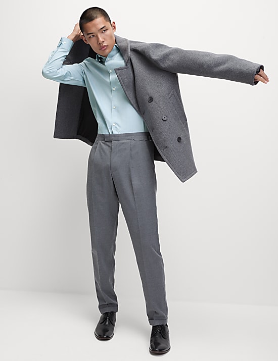 Regular Fit Easy Iron Pure Cotton Textured Shirt