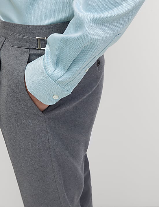 Regular Fit Easy Iron Pure Cotton Textured Shirt