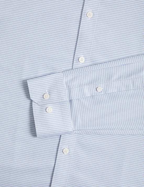 Ultieme, strijkvrije regular-fit overhemd met structuur