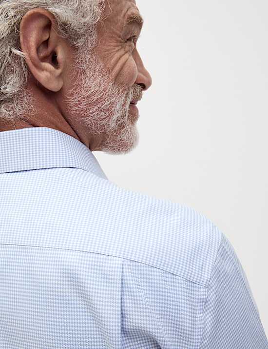 Ultieme, strijkvrije regular-fit overhemd met structuur