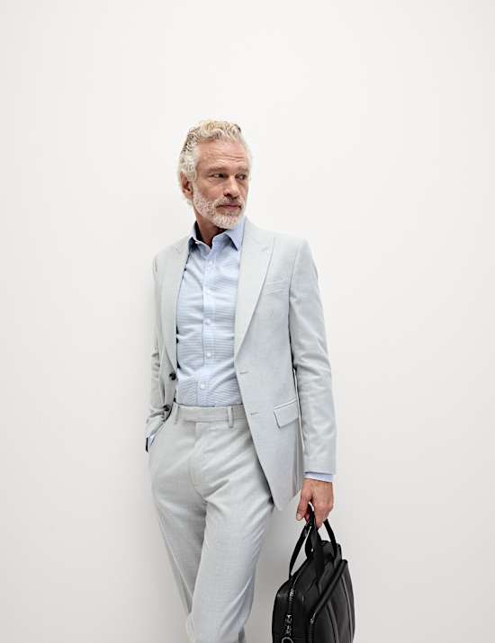 Ultieme, strijkvrije regular-fit overhemd met structuur