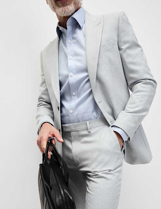 Ultieme, strijkvrije regular-fit overhemd met structuur