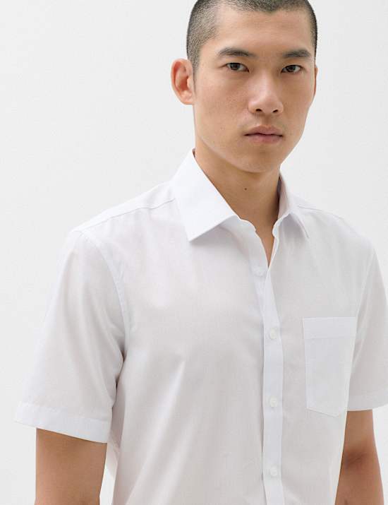 3 Pack Slim Fit Easy Iron Short Sleeve Shirts