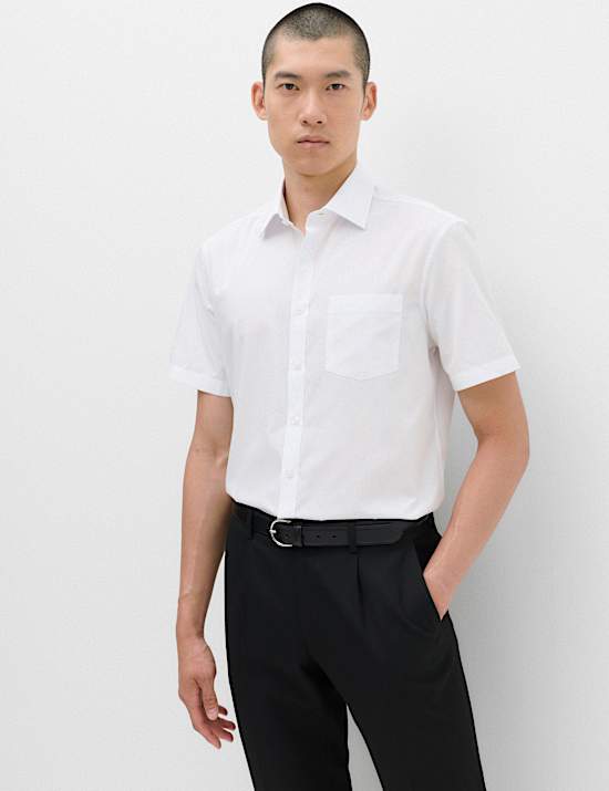 3 Pack Slim Fit Easy Iron Short Sleeve Shirts