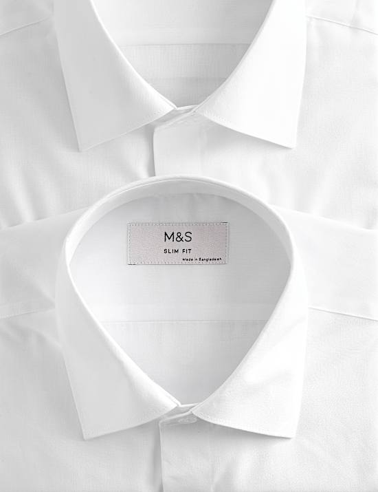 2 Pack Slim Fit Easy Iron Shirts