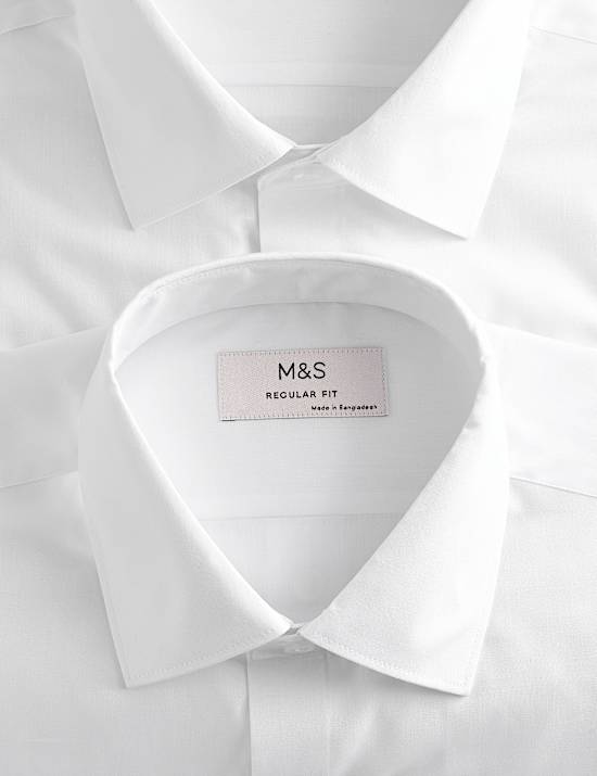 2er-Pack b&uuml;gelleichte Hemden mit normaler Passform