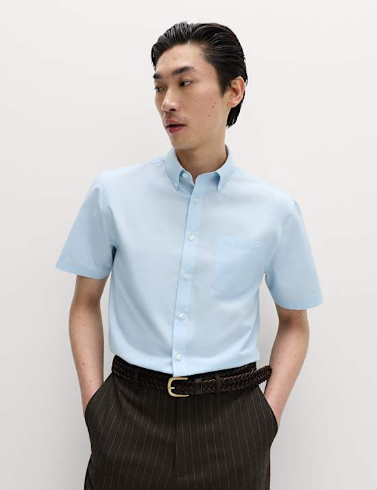 2 Pack Regular Fit Check Short Sleeve Shirts