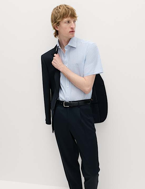 2 Pack Regular Fit Easy Iron Cotton Blend Shirts