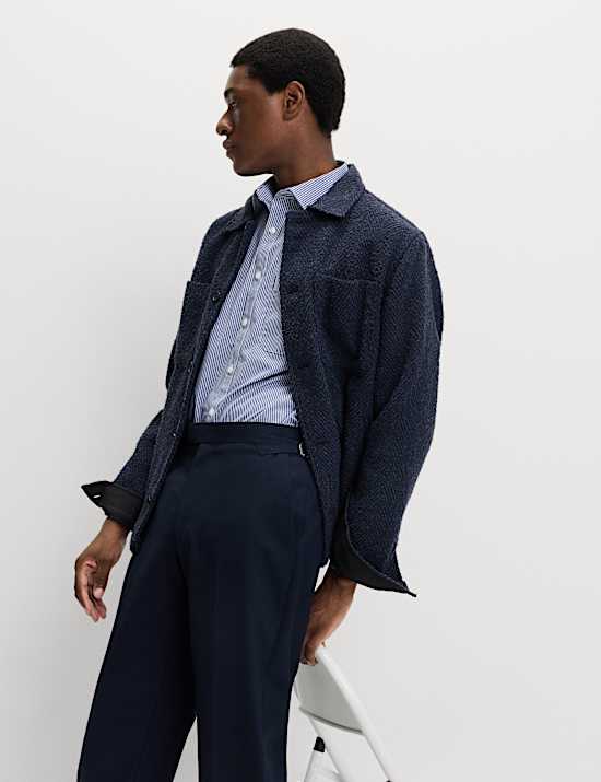 2er Pack Bügelleichte Hemden aus Baumwollmischgewebe in Regular Fit mit Streifenmuster