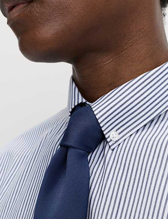 2pk Easy Iron Regular Fit Striped Long Sleeve Shirts