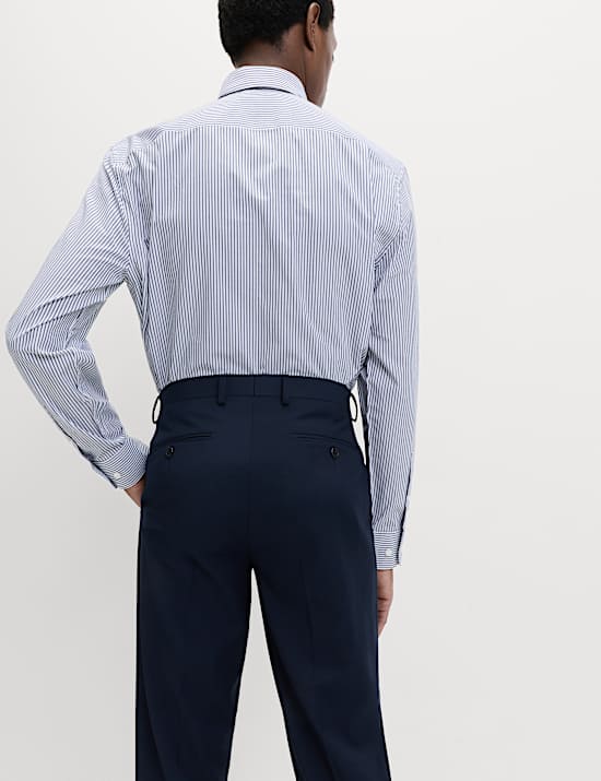 2pk Easy Iron Regular Fit Striped Long Sleeve Shirts