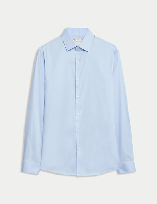 Chemise coupe standard 100 % coton extensible