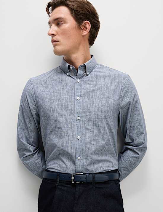 2 Pack Regular Fit Easy Iron Check Shirts