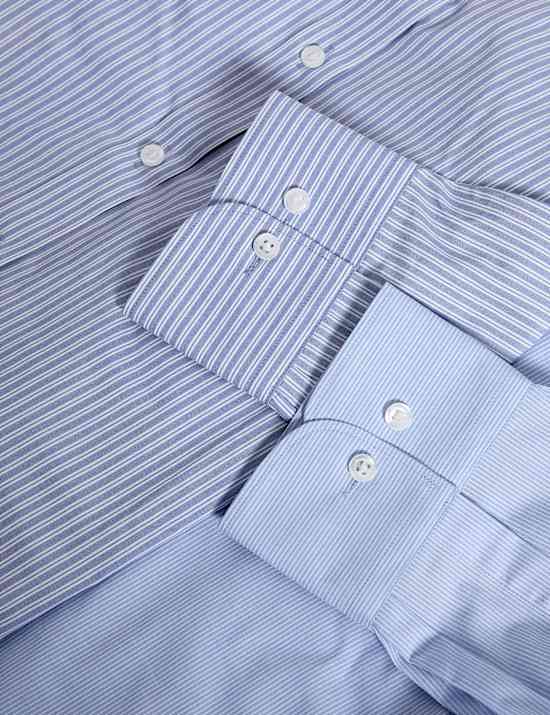 2pk Regular Fit Easy Iron Striped Shirts