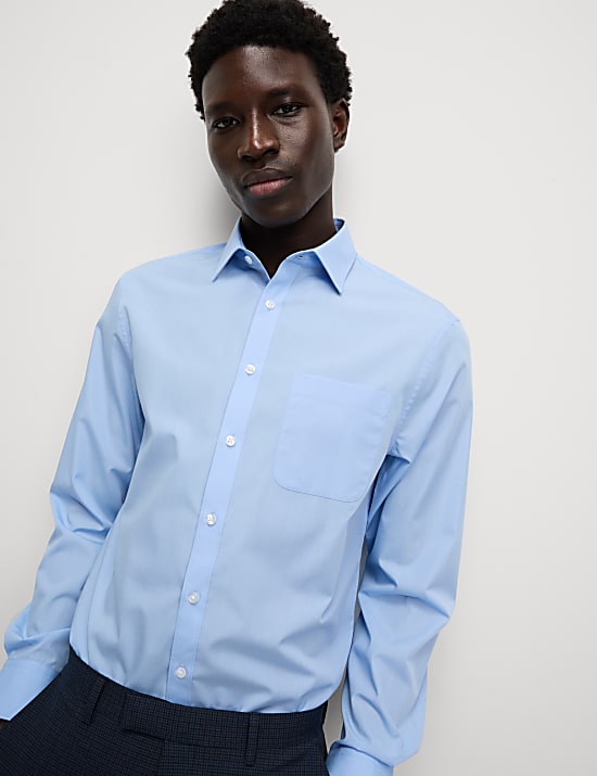 2pk Regular Fit Easy Iron Cotton Blend Shirts