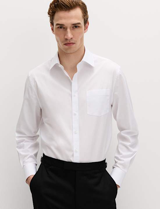 2 Pack Regular Fit Easy Iron Cotton Blend Shirts