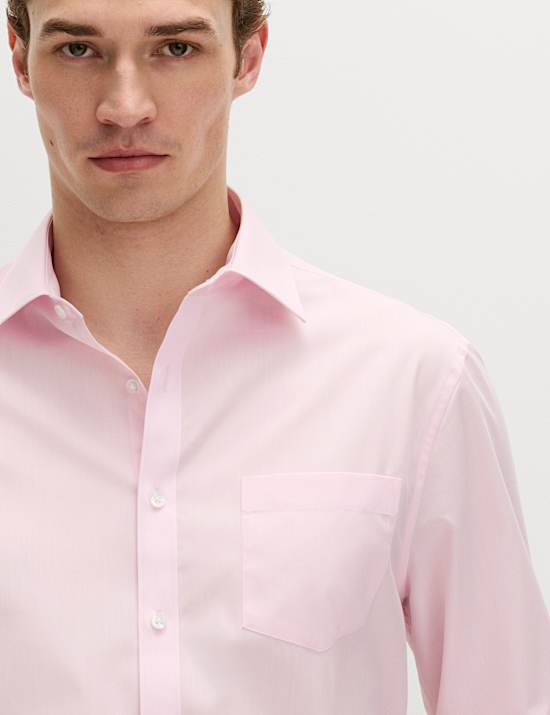 2 Pack Regular Fit Easy Iron Cotton Blend Shirts