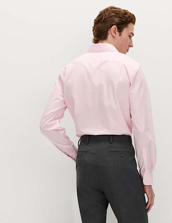 2 Pack Regular Fit Easy Iron Cotton Blend Shirts