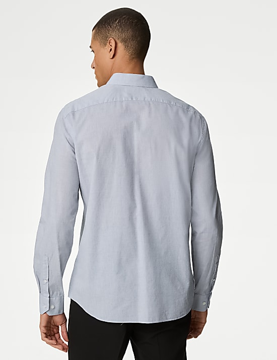 Regular Fit Pure Cotton Textured Shirt