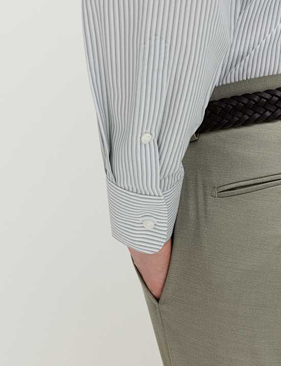 מארז 2 חולצות פסים קלות לגיהוץ בגזרה ישרה