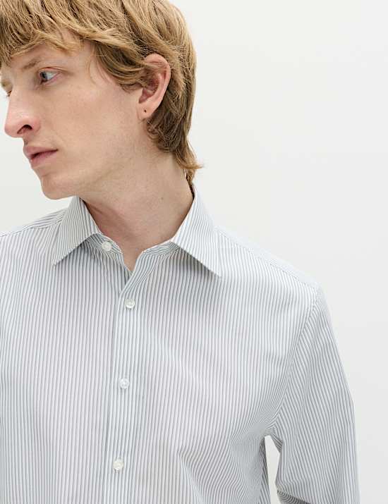 מארז 2 חולצות פסים קלות לגיהוץ בגזרה ישרה