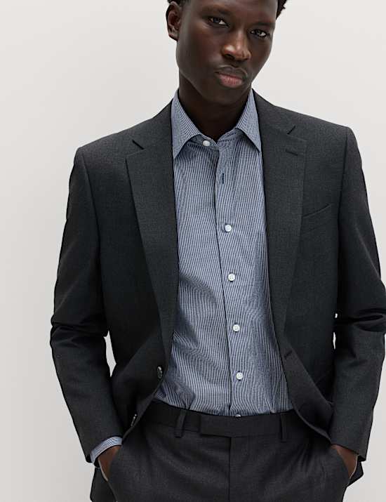 2 Pack Regular Fit Easy Iron Striped Shirts